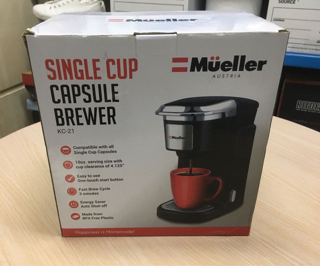 Mueller Single Cup Capsule Brewer, Coffee Brewer Machine for Single Cup