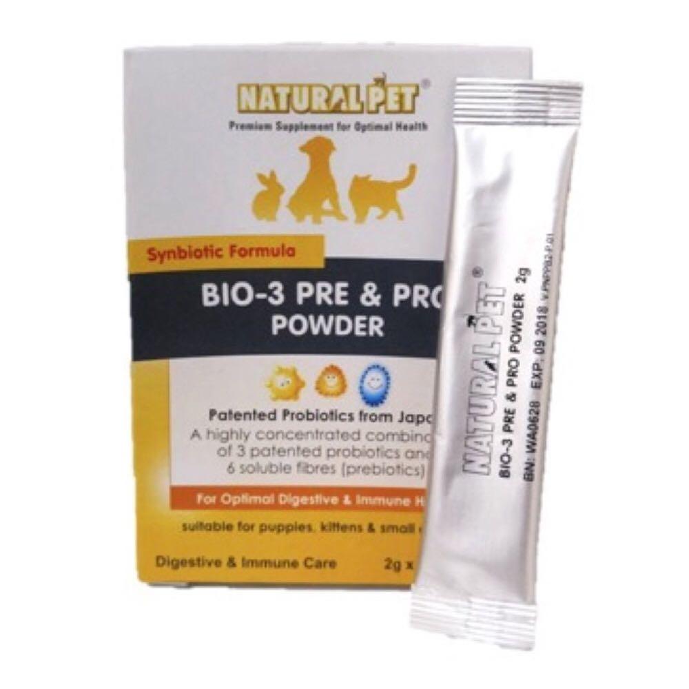 Pre Pro Powder Natural Pet Bio-3 Pre & Pro Powder (original & flavour-free) 2g X 30s ...
