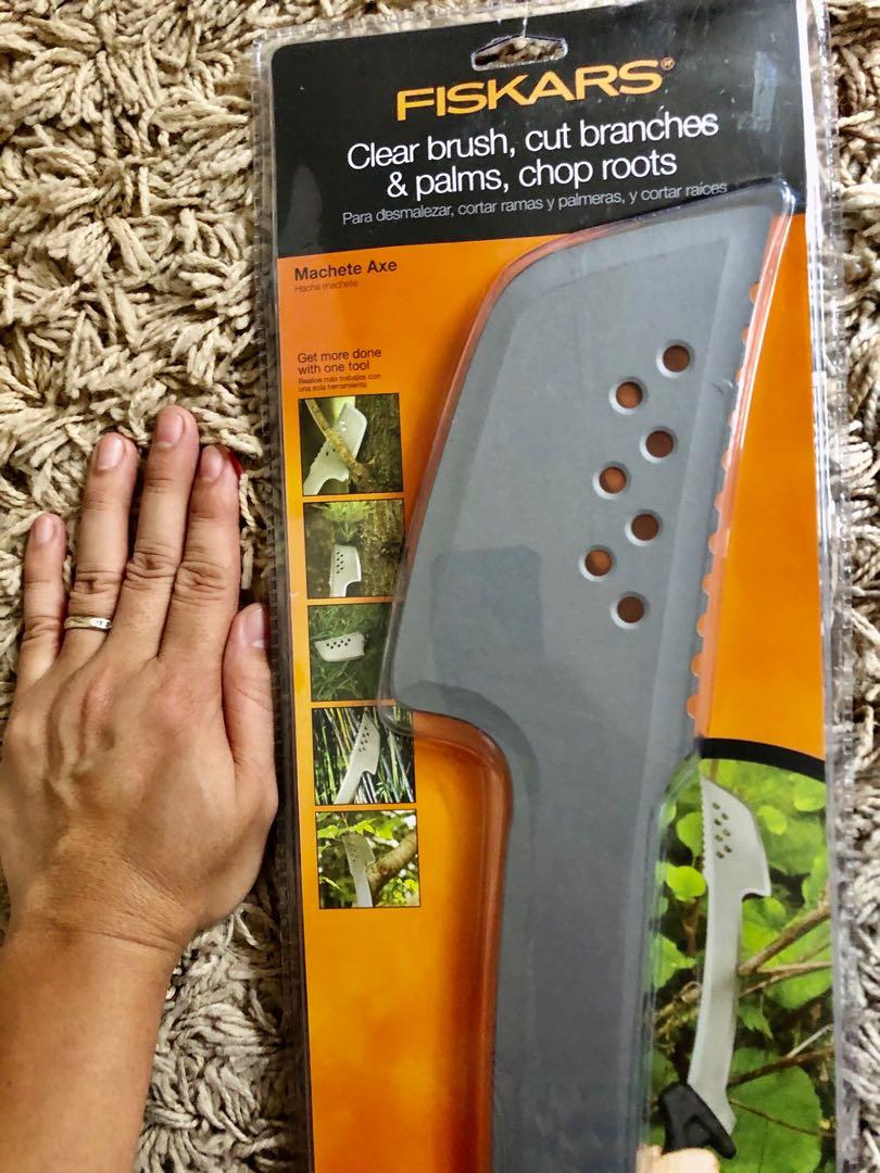 New Genuine Imported Fiskar 29” Long Machete and Axe in One Multi Task
