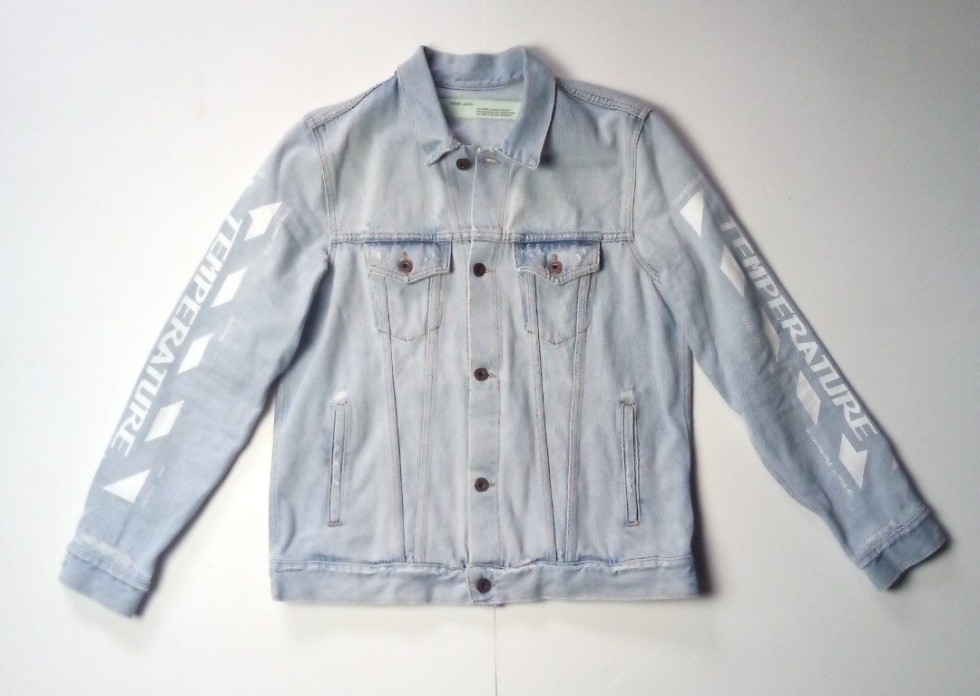 off white temperature denim jacket