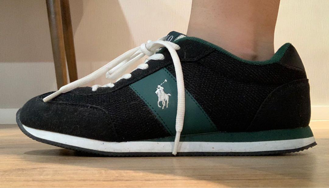 womens black ralph lauren trainers