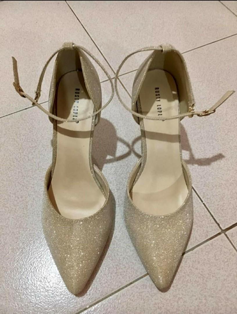 Rusty gold heels sale