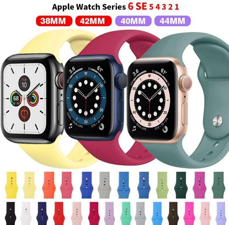 SG Apple Watch Series 1 2 3 4 5 6 SE 7 8 9 Silicone Strap Watch Band 38mm 40mm 41mm 42mm 44mm 45mm Mobile Phones Gadgets Wearables Smart Watches on Carousell