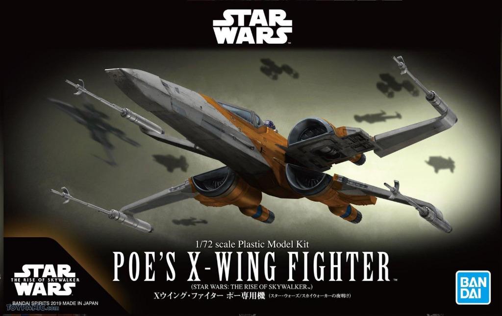Star Wars Bandai Poe S X Wing T 70 Dameron Resistance 1 72 Model Kit Tfa Tros Toys Games Bricks Figurines On Carousell