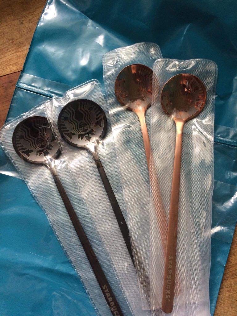 starbucks coffee spoon (Category: Beverages) located in Manila. Submitted by ajmerch91 (Listing ID 1045315994, Image 2). Description: starbucks coffee spoon avalable colors: black and copper 304 stainless steel 15cm .
