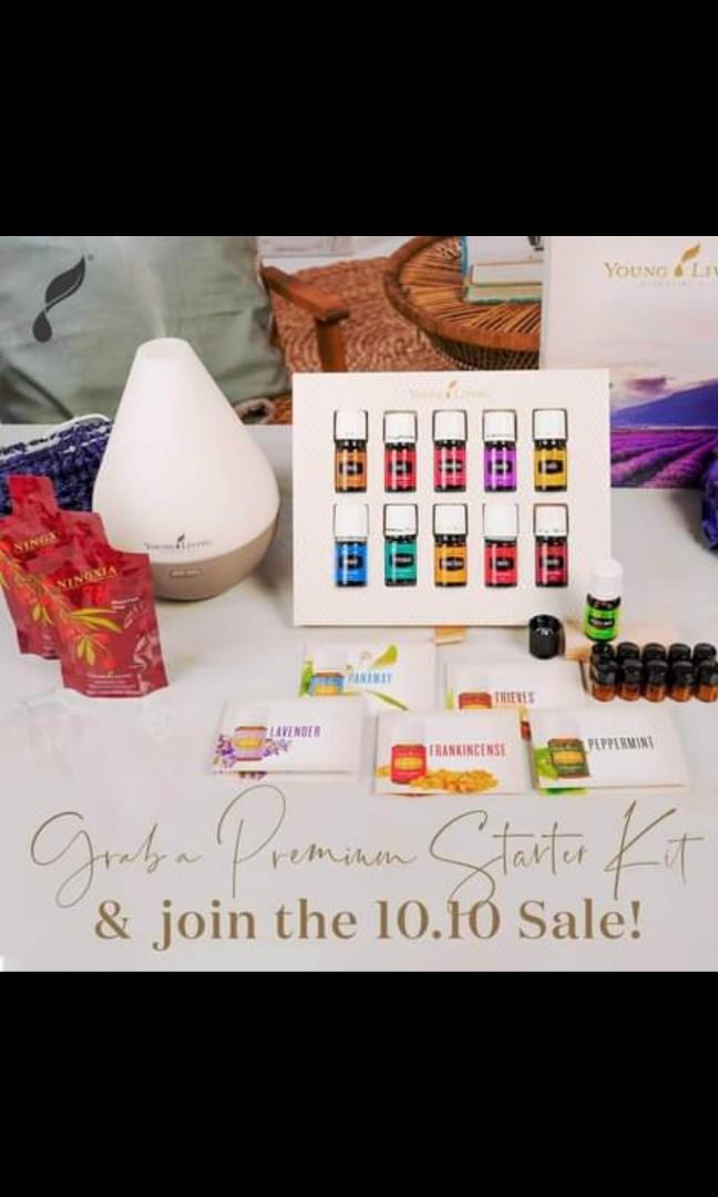 Young Living Essential Oils Premium Starter Kit (Category: Face Care) located in Caloocan City. Submitted by _tisoy (Listing ID 1045467125, Image 1). Description: The best way to start your non-toxin lifestyle is the Premium Starter Kit. Inclusion: 1 High Quality Diffuser (with one year warranty) 11 essential oils -Lavander -Lemon -Peppermint -Raven -Citrus Fresh -Thieves -Stress Away -Frankincense -Copaiba -Panaway -Digize Sampler bottles Sharin