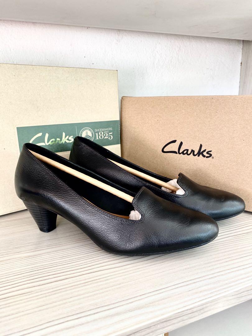 🔥 Clarks Wide Feet Woman Heel Genuine 
