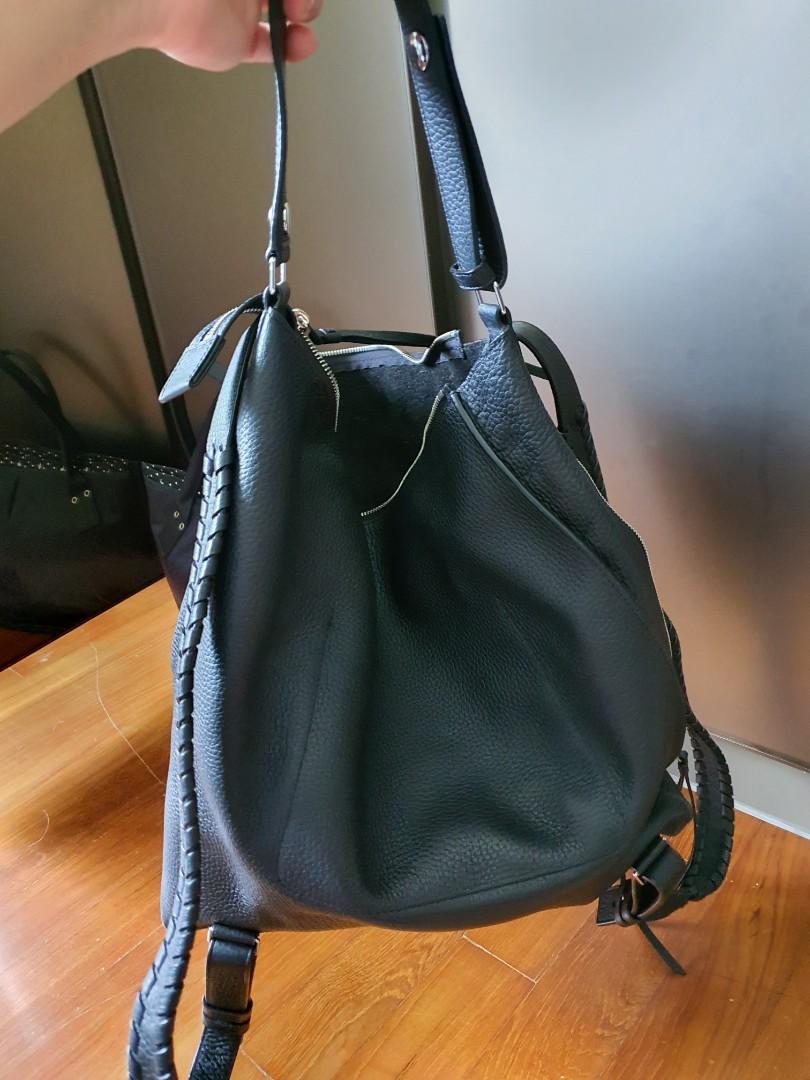 Allsaints small kita convertible leather backpack top