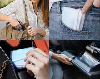 Anti-Bacterial Face Mask Protector Pocket Storage Carry Case