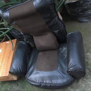 Black leather reclining/swivel floor chair