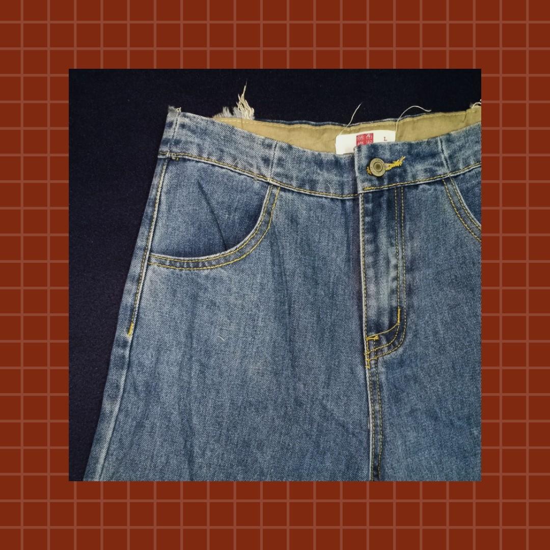 Brand New Free Shipping High Waisted Wide Leg Baggy Jeans Seluar Denim Women S Fashion Clothes Bottoms On Carousell