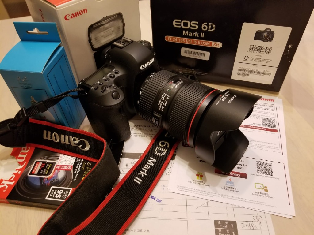 Canon EOS 6D Mark II 機身連EF 24-105mm f/4L IS II USM鏡頭套裝