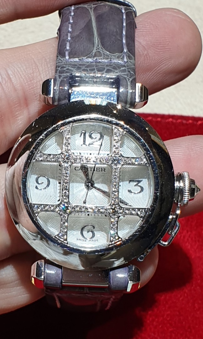 Cartier pasha diamond watch store