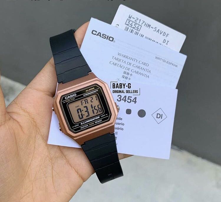 Casio digital watch rose gold Women s Fashion Watches