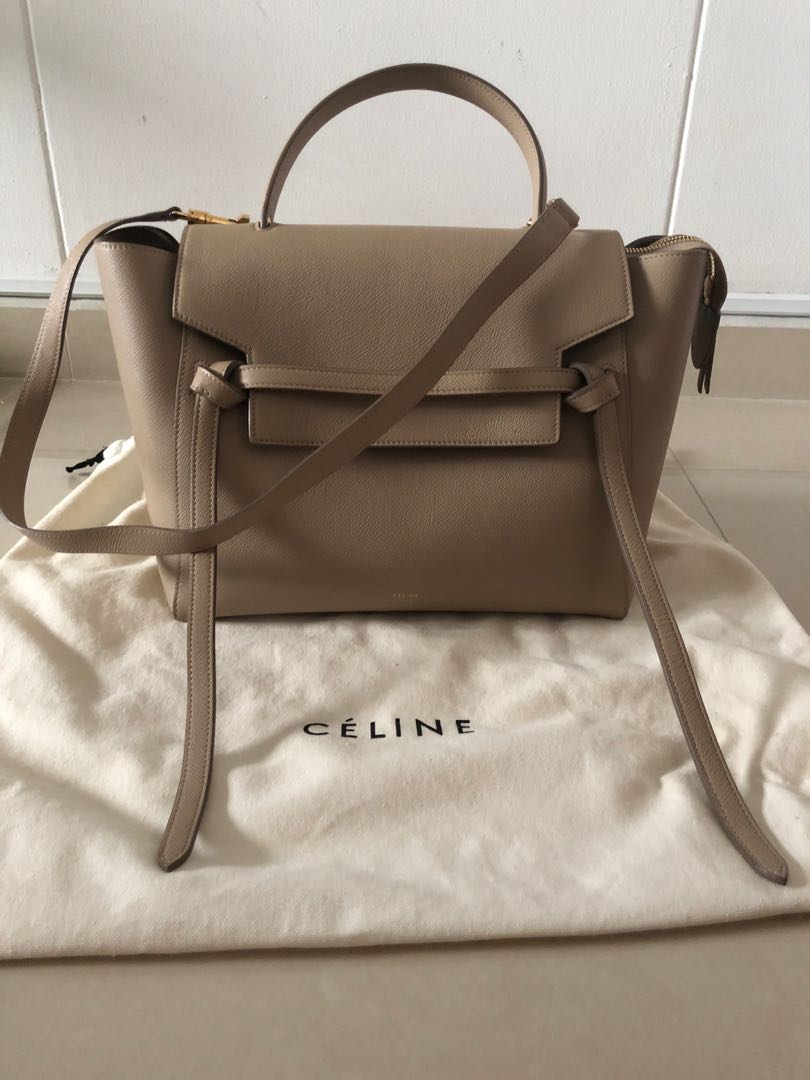 Celine mini belt best sale bag taupe