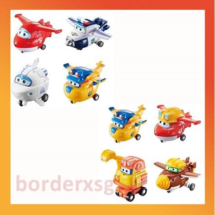 Super Wings Transform-a-Bots – 4 Figuren (Jett, Donnie, Scoop, Todd), Verwandelbar Von Flugzeug Zu Roboter