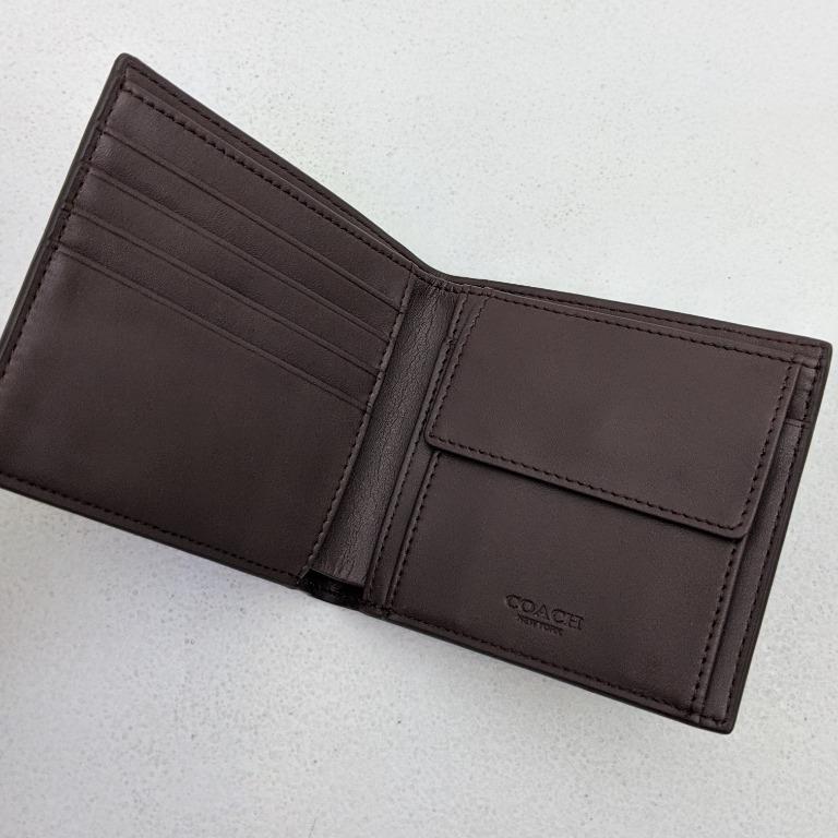 Coach 21KC0120 Brown Monogram Men's Bifold Wallet – Bagriculture