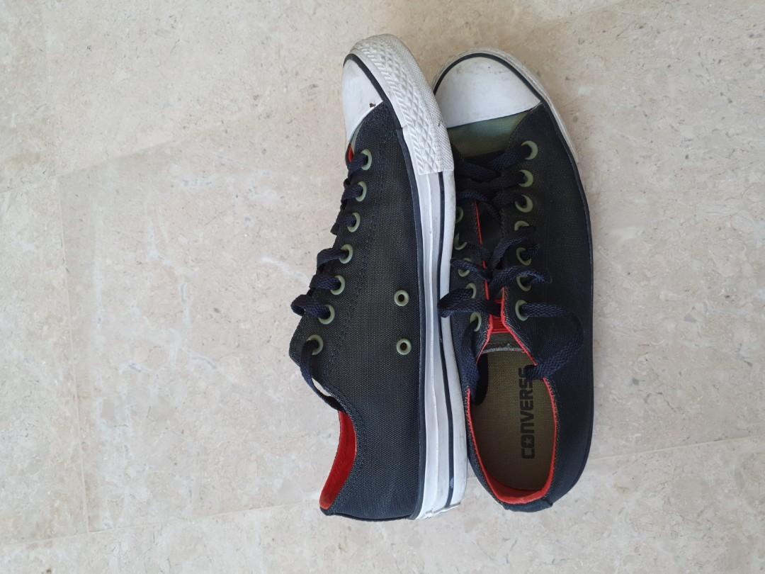 Converse Chuck Taylor All Star OX Kurim Unisex Shoes Fatigue  Green/Black/Red, Men's Fashion, Footwear, Sneakers on Carousell