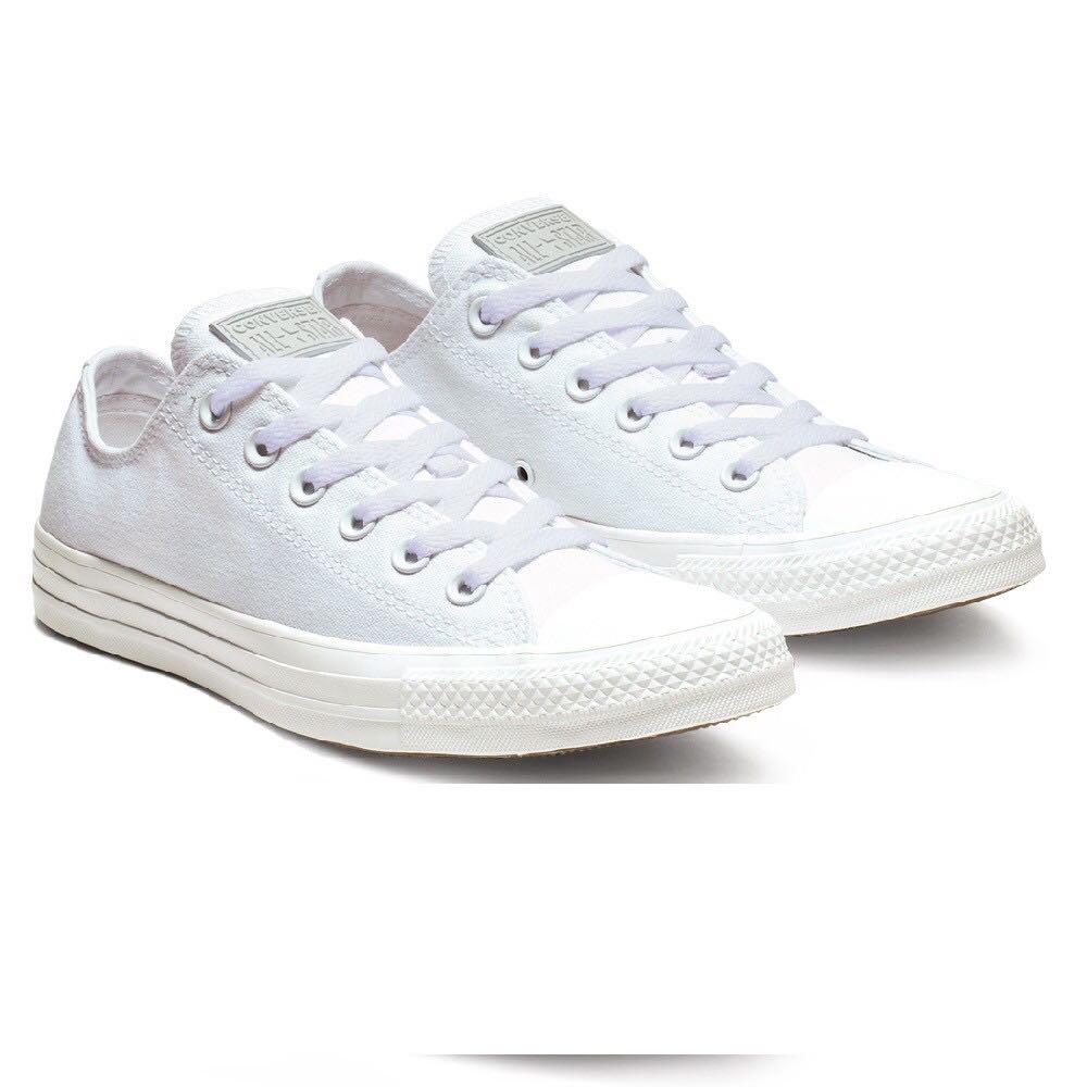 converse chuck taylor all star low top white monochrome
