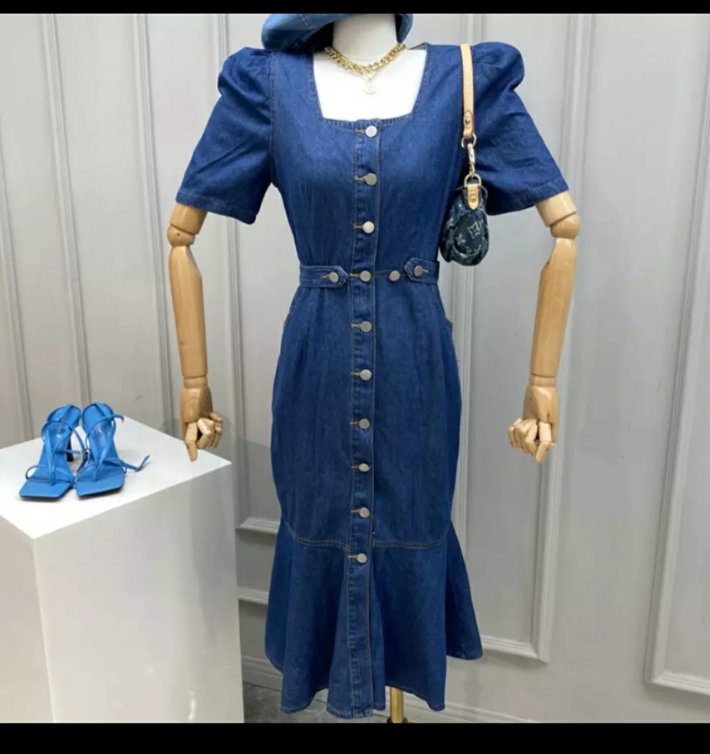 denim mermaid dress