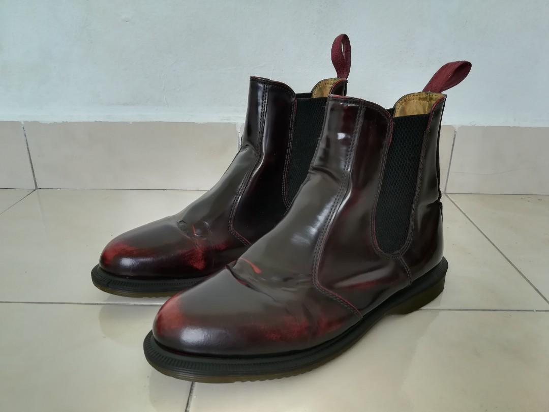 Dr martens flora burgundy discount