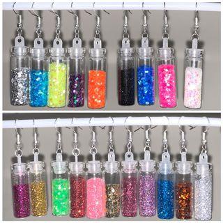 Earrings- glitter in a jar