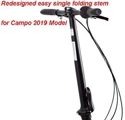 ZiZZO Campo 20 inch Folding Bike with Shimano 7-Speed Adjustable Stem Light Weight Aluminum Frame 
