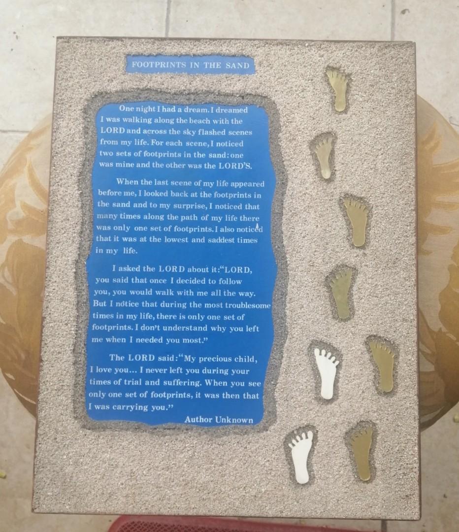 Footprints In The Sand Wall Decor Design Craft Artwork On Carousell