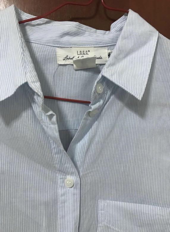 H M Formal Shirt Women S Fashion Clothes Tops On Carousell