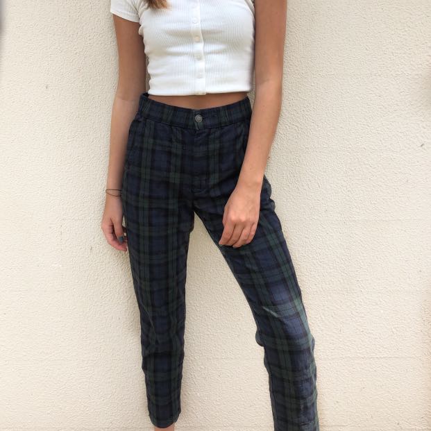 hollister plaid trousers