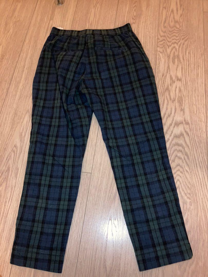 hollister green plaid pants