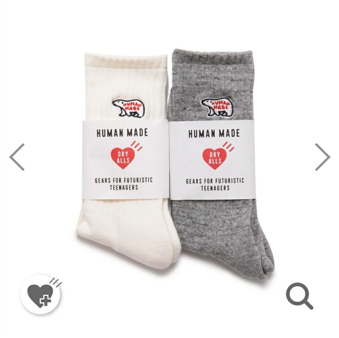 Human made Pile socks polar bear 襪子M, 男裝, 手錶及配件, 襪 
