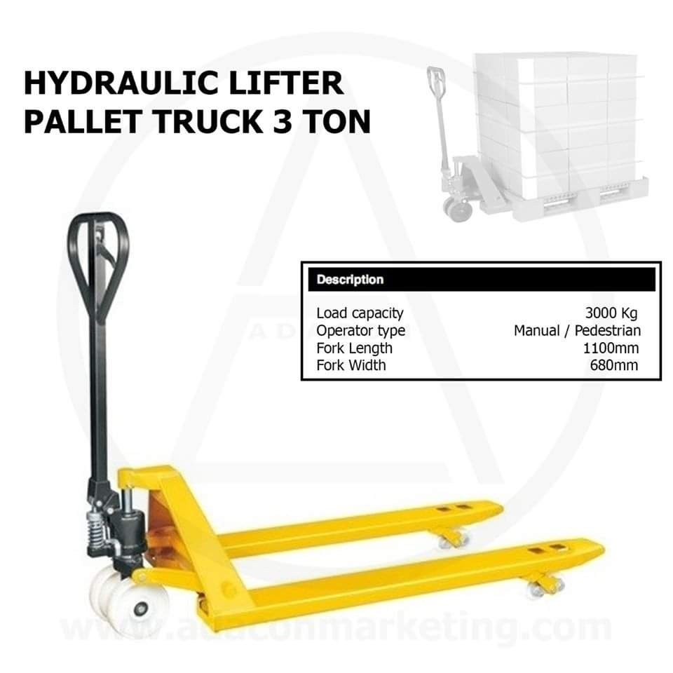 Jack lift/Hydraulic Lifter Pallet Truck 3TON, Commercial & Industrial