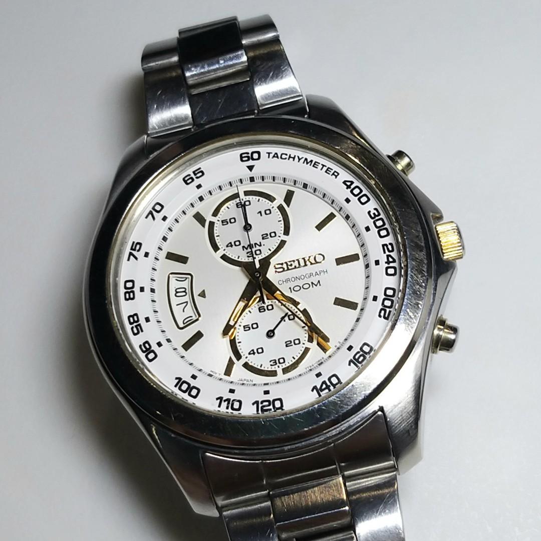 Jam tangan Seiko Chronograph cal 7T94-0BS0 ORIGINAL, Fesyen Pria, Jam  Tangan di Carousell