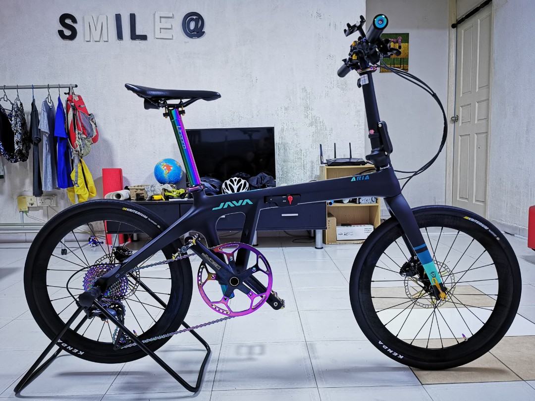 java carbon folding bike
