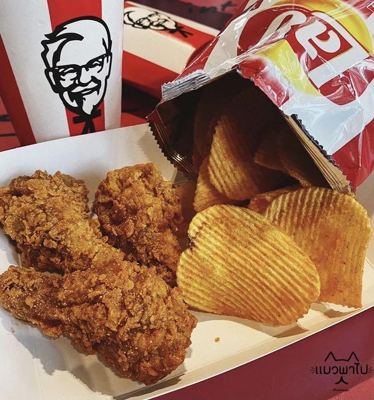 Lays KFC Chicken Flavoured Potato Chips Wingz Zabb, Food & Drinks