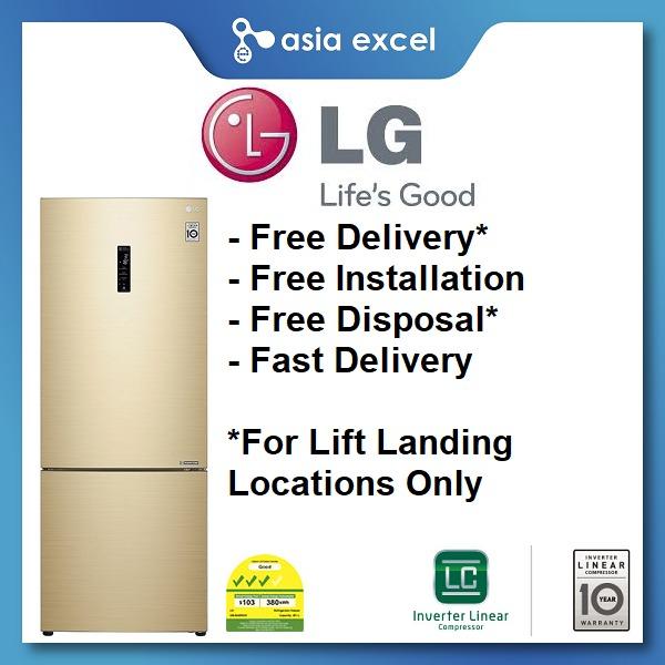 LG GBB4459GV 451L GOLD BOTTOM FREEZER REFRIGERATOR WITH INVERTER