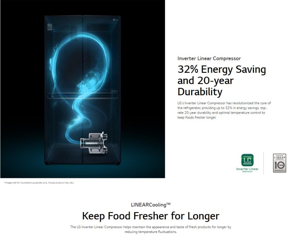 LG GBB4459GV 451L GOLD BOTTOM FREEZER REFRIGERATOR WITH INVERTER