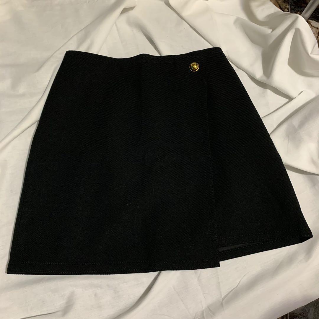 Loft Petite Black A line Skirt, Women's 