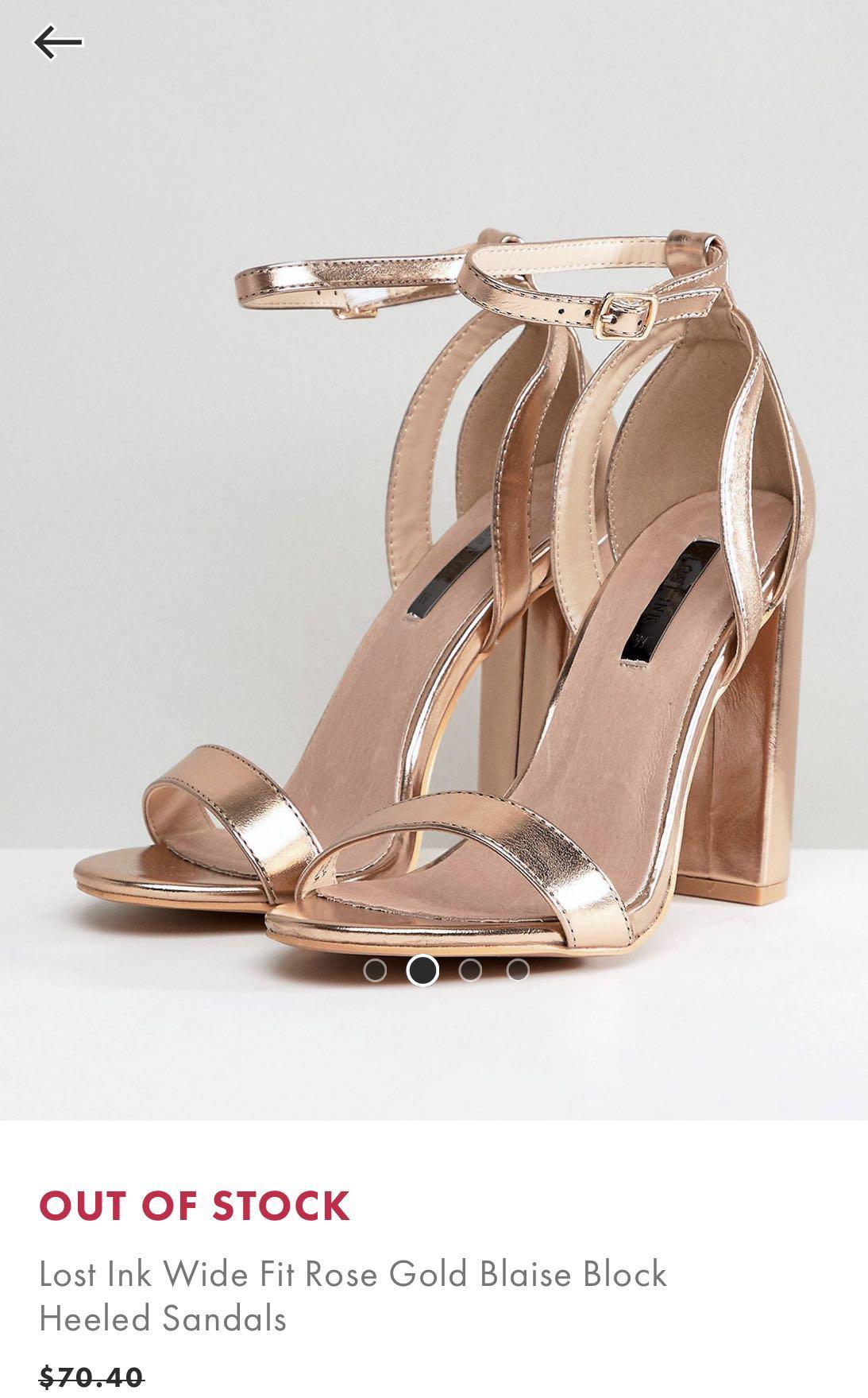 Wide Fit Rose Gold Glitter Pointed Court Shoes | New Look