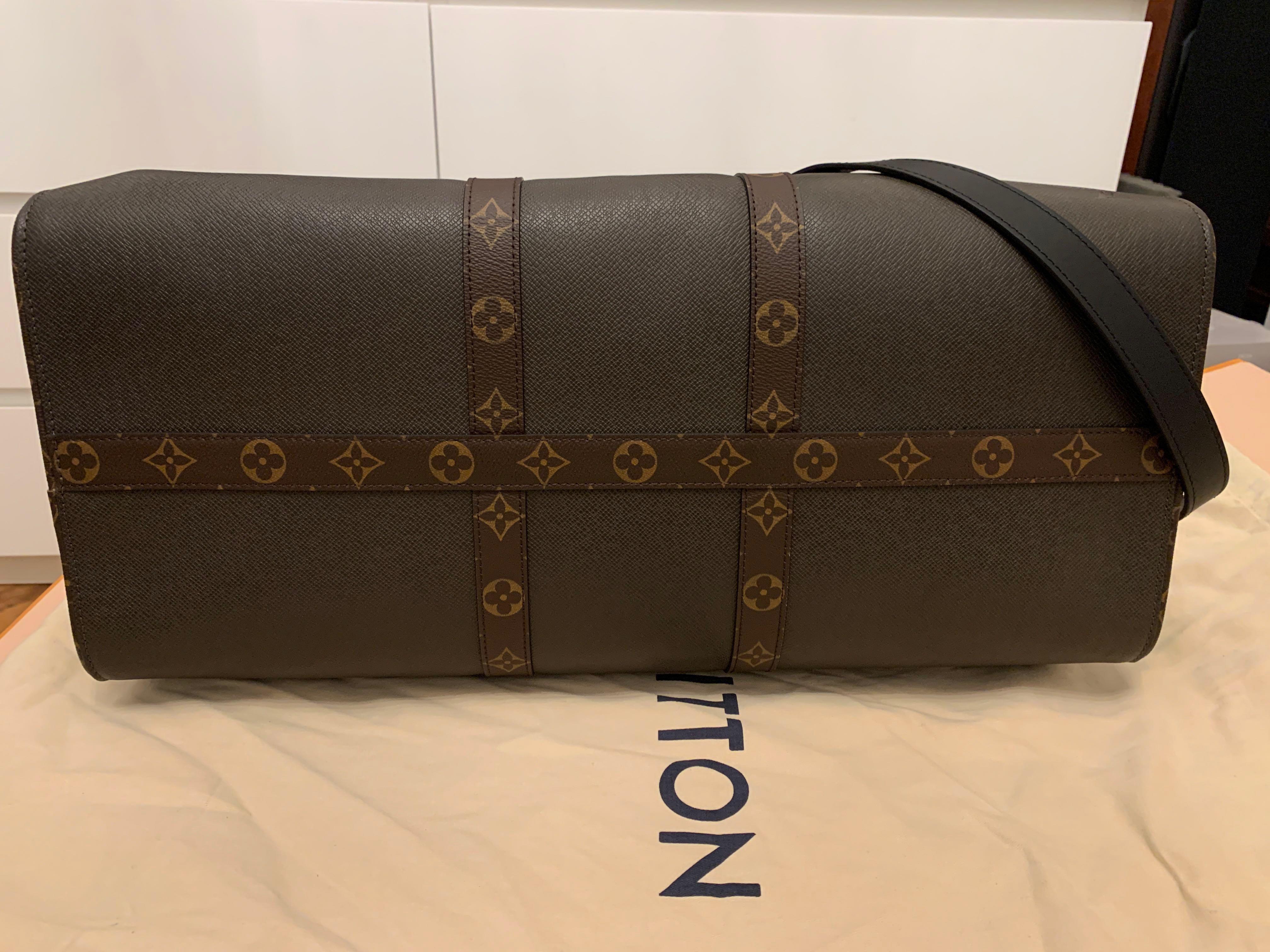Louis Vuitton Red Monogram Canvas And Taiga Keepall 50 Silver Hardware,  2021-2022 Available For Immediate Sale At Sotheby's