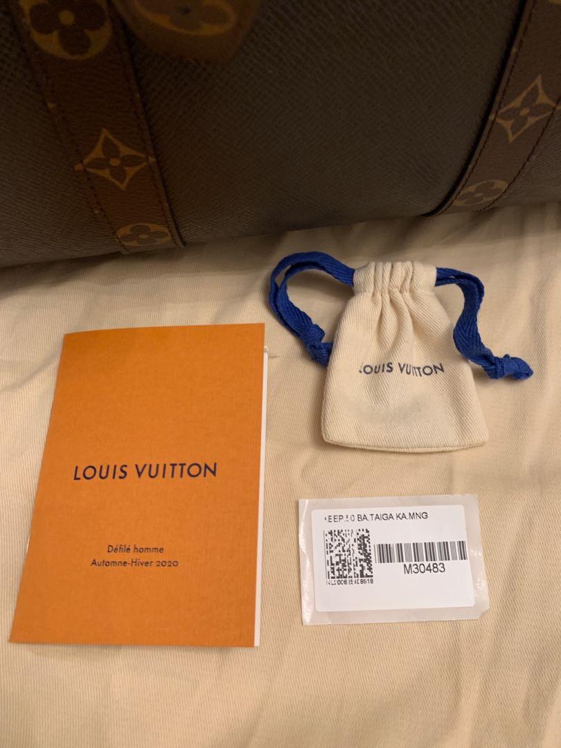Louis Vuitton Virgil Abloh Yellow Leather Everyday LV Keepall Bandoulière 50 Silver Hardware, 2021 (Like New), Handbag