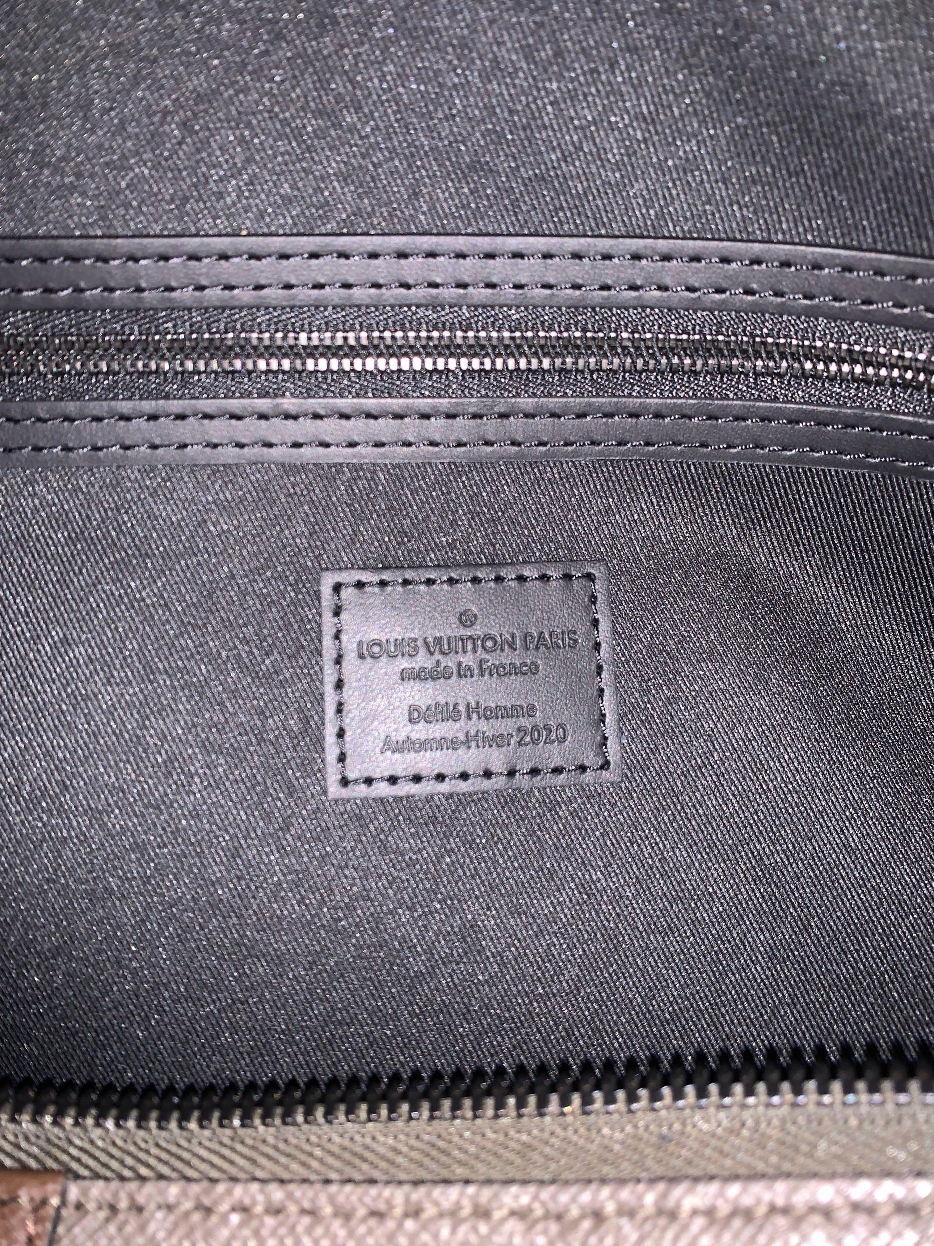 Louis Vuitton Virgil Abloh Yellow Leather Everyday LV Keepall Bandoulière 50 Silver Hardware, 2021 (Like New), Handbag