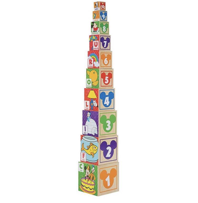 melissa & doug mickey mouse & friends nesting & stacking blocks baby toy