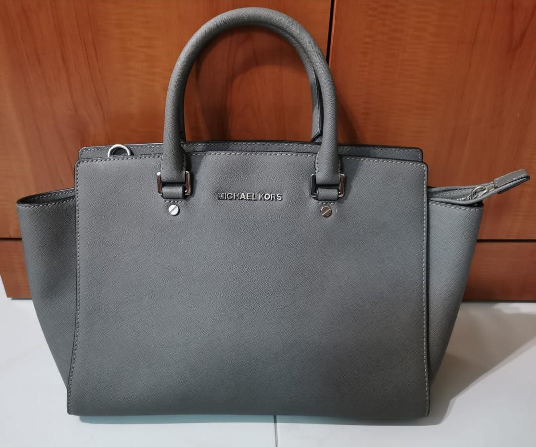 grey michael kors handbag