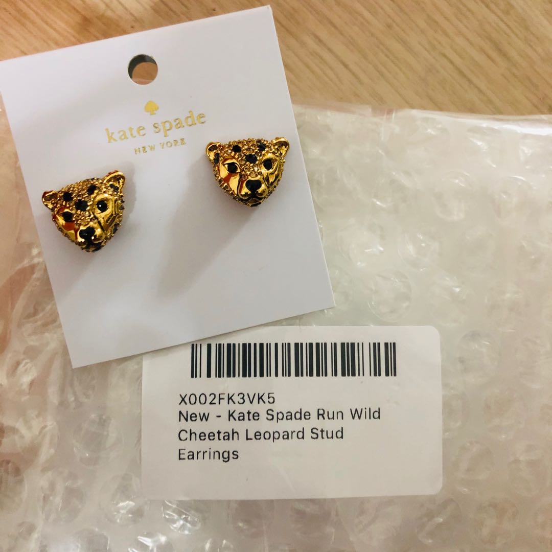 Kate spade leopard earrings store