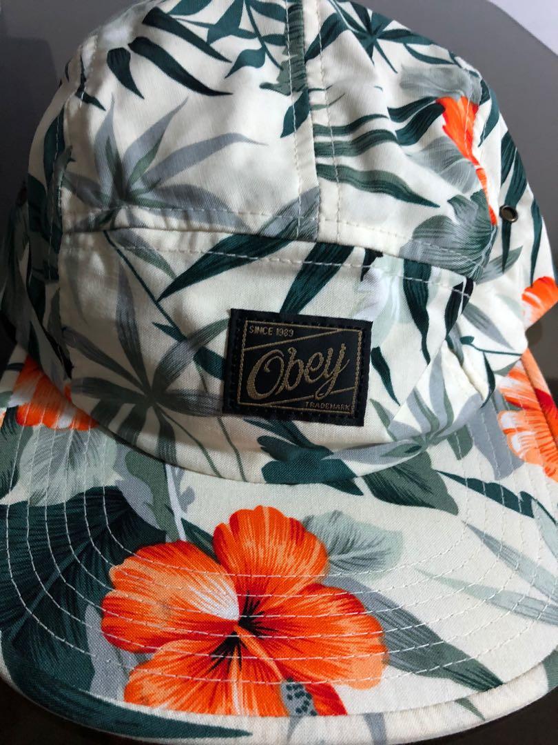 Obey 5 Panel Floral Cap Hat Women s Fashion Watches