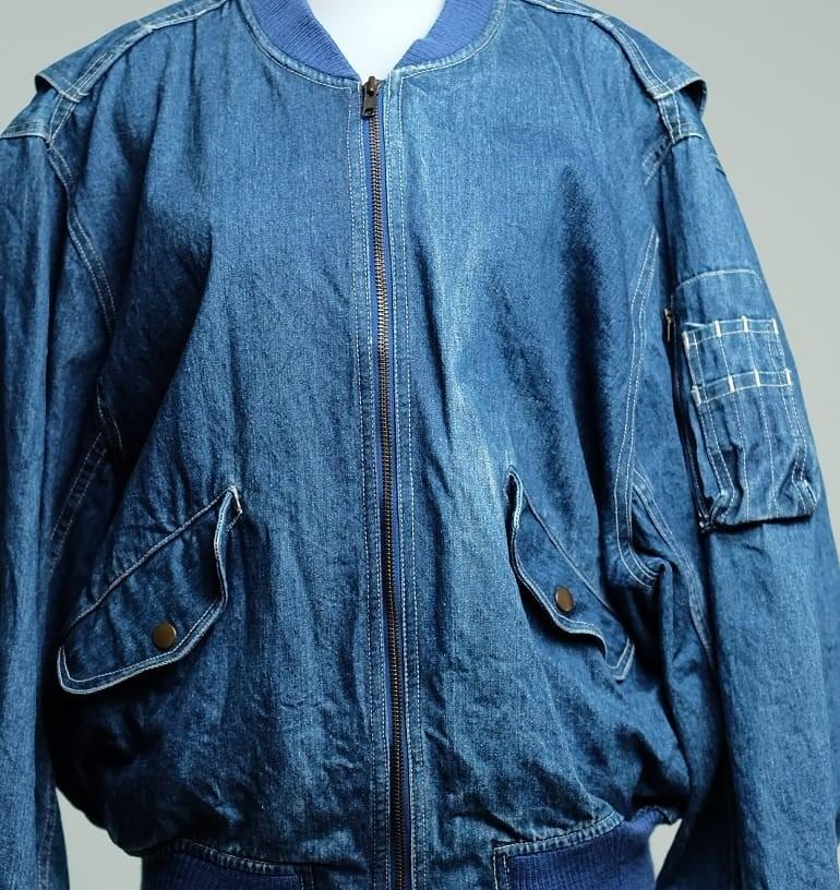Oversized Denim Bomber Jacket, Fesyen 