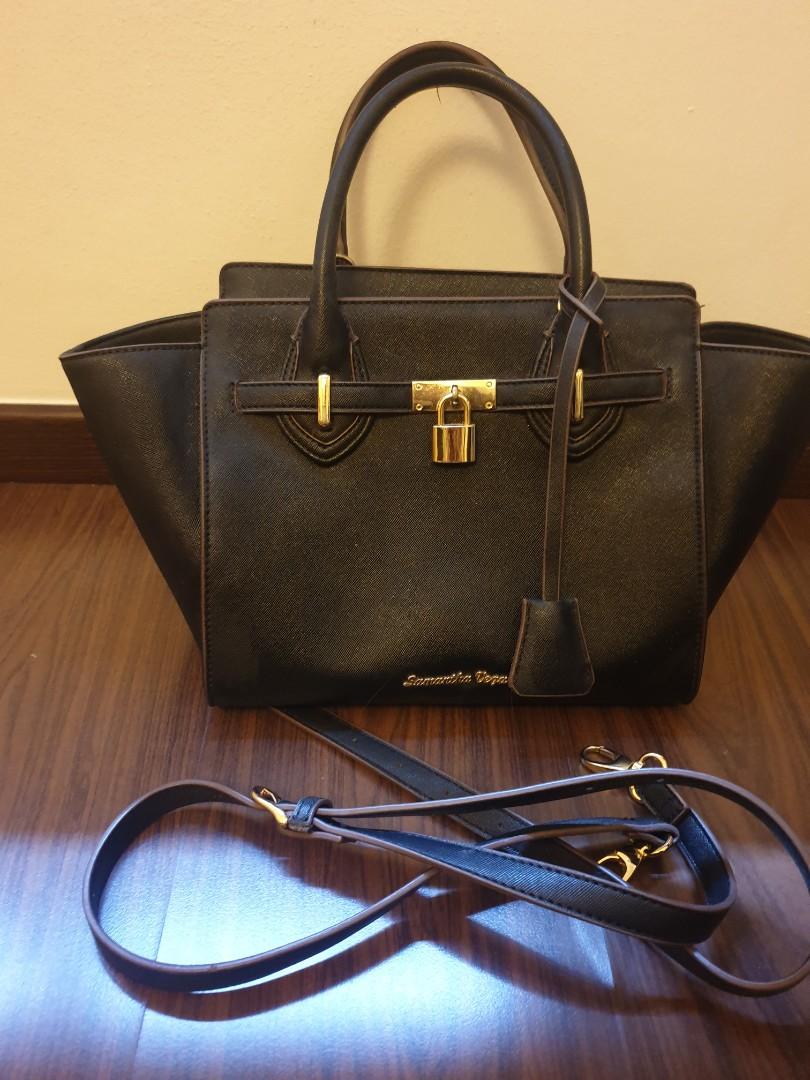 Samantha Vega Black Work Casual Bag Women S Fashion Bags Wallets Tote Bags On Carousell Samantha Vega Black Work Casual Bag Women S Fashion Bags Wallets Tote Bags On Carousell