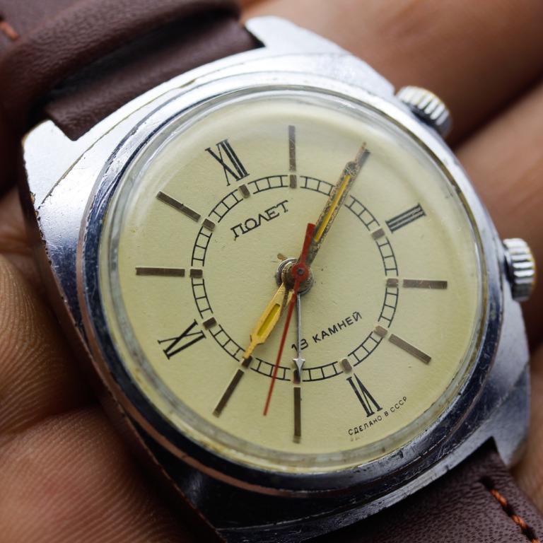 Vintage Watch Soviet Poljot Alarm 18 Jewels USSR Made Men s